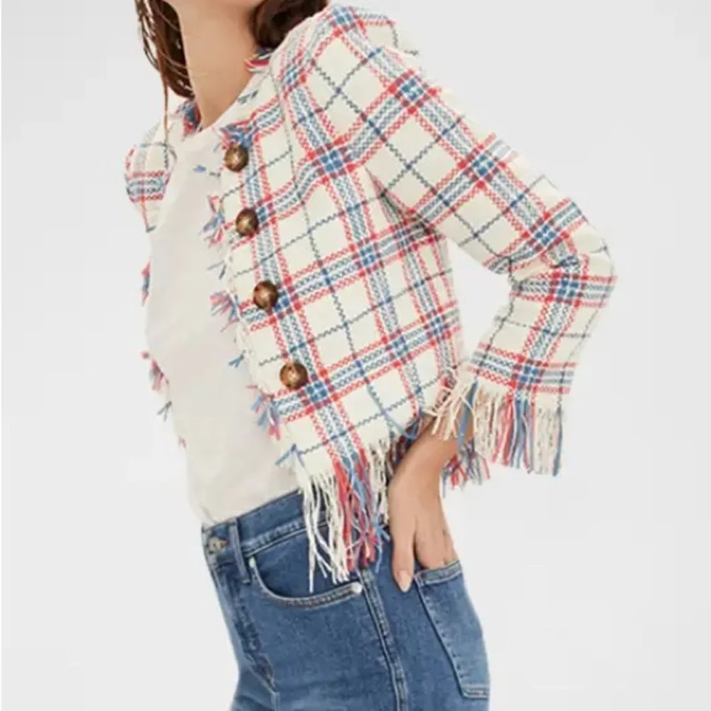 NWOT Veronica Beard Marlton Tweed Jacket Size Red White Blue Size 16 - Picture 15 of 16